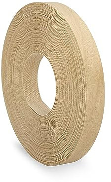 Beech Edging 19 mm x 7.5 m Pre Glued Adhesive Real Wood Veneer Edge Banding Tape Kitchen Cabinet Repair Worktop Laminate Shelf Table Door Cupboard Plywood Formica Chipboard Furniture Strip Wood Trim