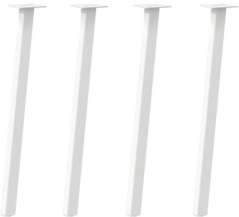 vidaXL Konsolentischbeine 4 Stk. Weiß 72 cm Stahl