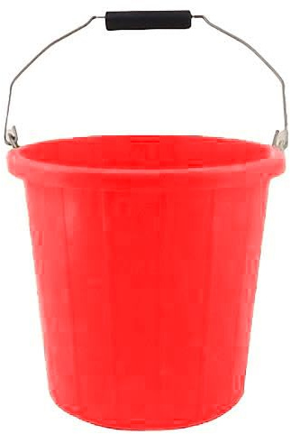2 Gallon Builders Bucket 10 Litre Plastic Builders Pail – Measuring Scale in Gallons & Litres – For Cement Mixing, Gardening, Cleaning
