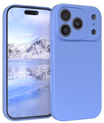 EAZY CASE - Silikonhülle für iPhone 17 Pro Hülle Silikon Case Blau weich stoßfeste Handyhülle Schutzhülle mit Kameraschutz Dünn Premium Schutz Cover TPU Phone Bumper in Ultramarin Matt