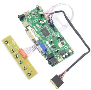LTN156AT02 Controller Board HDMI-kompatibel DVI VGA Audio Fahrer Kit 14/15.6 Display 1366X768 LVDS 1ch 6-bit 40 Pin LCD Panel,Monitor Zubehör(Board Acrylic Box)