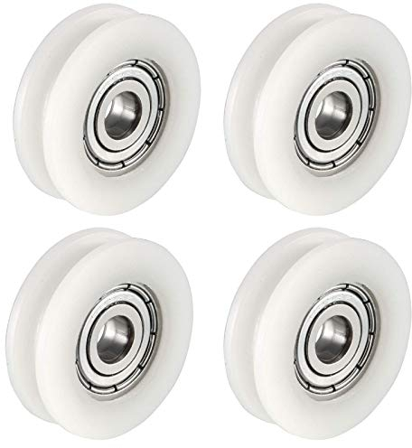 4pcs 5 * 24 * 7mm U Groove Nylon Flexible Kugellager Räder Roller für Möbel