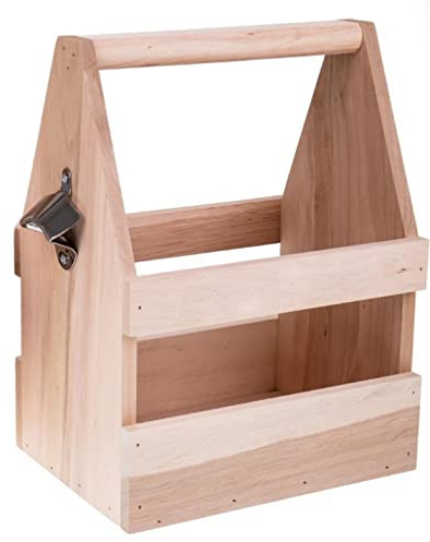Holzträger Bierträger aus Holz für 6 Flaschen- Herren Handtasche