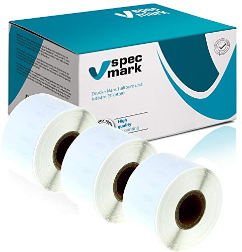 specmark 3 Etiketten-Rollen kompatibel mit DYMO 99018 38mm x 190mm S0722470 110 Stück kompatibel zu allen Etikettendruckern LabelWriter 450 4XL Seiko-SLP
