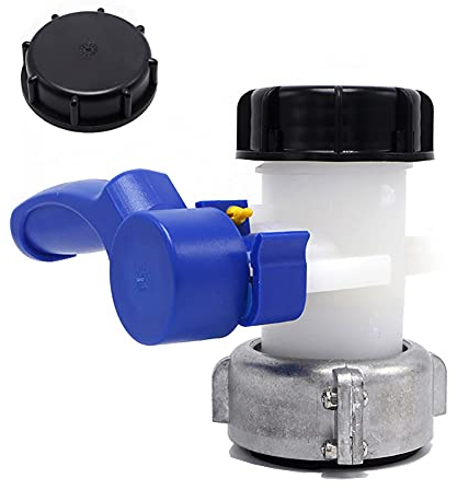 CABINA HOME IBC Wassertank Adapter Universal Klappenhahn Wassertank Schlauchanschluss Auslaufhahn Adapter Für Wassertank Ablasshahn,Regentonne,Kanister,Container (75mm)