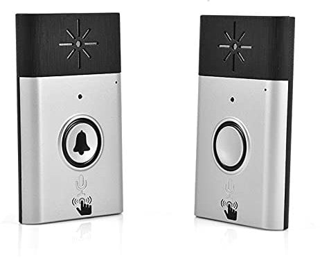 Sonnette de Porte, avec Haut-Parleur de Microphone Haute sensibilité intégré, système d'interphone de Sonnette sans Fil, Mini-Voix portative à Double Sens 2,4 GHz
