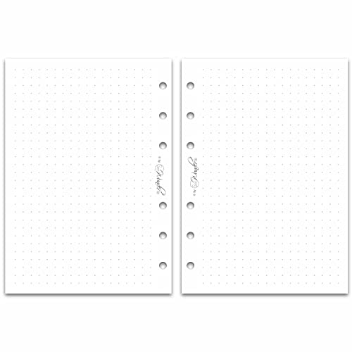 SinnWunder® 50 Blatt Din A6 (10.5 x 14.8 cm) Premium Notiz-Papier punktkariert (dotted) - Für 6-Ringplaner