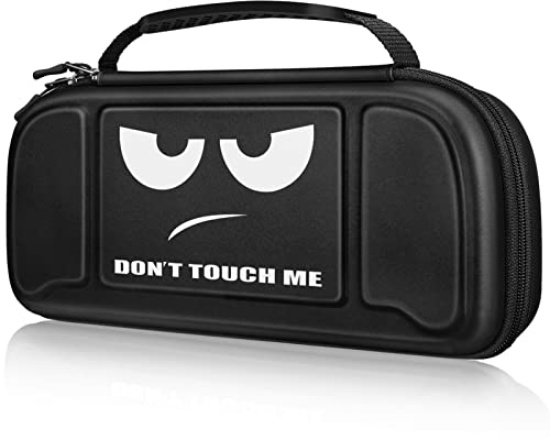 FINTIE Etui pour Nintendo Switch Split Pad Pro Contrôleur/Switch Modèle OLED, [Antichoc] Housse Protection de Transport avec 30 Emplacement pour Cartes de Jeu et Poche Sacoche Rangement, Don'tTouch