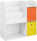 SoBuy KMB37-W Étagère de Rangement pour Livres et Jouets Enfant Bibliothèque Étagère à Livres Meuble de Rangement Multifonctionnel avec 2 Paniers