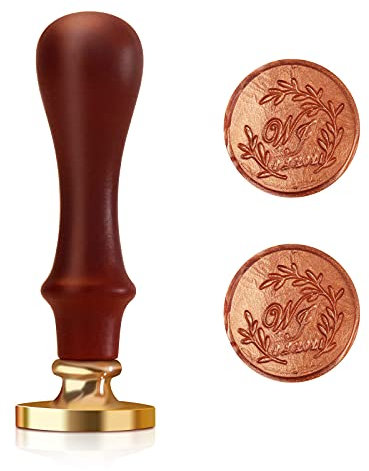 Wachssiegel Stempel Blumen,OXYEFEI Personalisiert Siegelstempel Buchstaben Messing Briefmarke Und Rosenholz Holzgriff PräGestempel Mit Ihren Eigenen Namen Logo Zur Hochzeit/Diy Rot