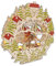 Wichtelstube-Kollektion LED 3D Fensterbild Vogelfütterung Weihnachten Holz beleuchtet Weihnachtsdeko Fenster, Batteriebetrieben inkl. Timer, 30cm Durchmesser