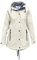 MADSea Damen Regenmantel Friesennerz 620 | halblanger wasserdichter Regenparka | winddicht mit maritimen, weiß/blauen Innenfutter, Sand, Größe:40