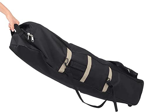Golf-Reisetasche, 600D Oxford Golf-Reisetasche mit Rädern, Faltbare Golf-Luftfahrttasche, Golfschlägerhülle mit Doppeltem Reißverschluss, Golfschläger-Tragetasche Zum Schutz von Schlägern(Gold)