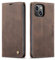 QLTYPRI Case for iPhone 14, Vintage PU Leather Wallet Case Card Slot Kickstand Magnetic Closure Shockproof Flip Folio Book Case Cover for iPhone 14 - Coffee Brown