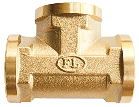 D&DHardware T-Stück Messing 1/2 Zoll Innengewinde,Gewindefitting,T-stück IGxIGxIG aus Messing,Messing Fittings für Heizung Trinkwasseranlage geeignet