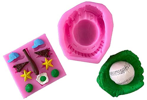 Formen Fondant 2 Stück Handschuh Baseball Geformte Fondant Silikonform Weiche Keramik Gips Ornament Werkzeug