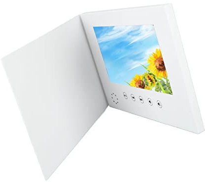7-Zoll-Video-Grußkarte, 720P HD-Videowiedergabe, DIY-Videobroschüre, Elektronische Grußkarte für Geburtstag, Jahrestag, Digitales Hochzeitsalbum, Leeres