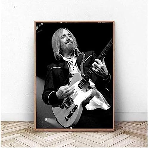 Poster Tom Petty Rock Sänger Poster Foto Porträt Bilder Wandkunst Leinwand Malerei Poster Und Drucke Wanddekoration 50X70Cm Kein Rahmen