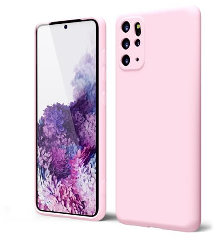 Oakxco für Samsung Galaxy S20 Plus Hülle Silikon Case mit Kameraschutz, Ultra Dünn Bunt Handyhülle Mädchen, Einfarbig Handy Hülle Slim Schutzhülle, Matt TPU Weich Gummi Glatt Silikonhülle Bumper, Rosa