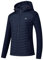 MoFiz Damen Sportjacke Steppjacke Premium Hybridjacke Atmungsaktiver Hooded Trainingsjacke für Laufen, Wandern und Freizeit Marineblau XL