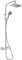 Colonne de douche thermostatique HANSGROHE Vernis Shape 230 Green chromé + tablette AddStoris