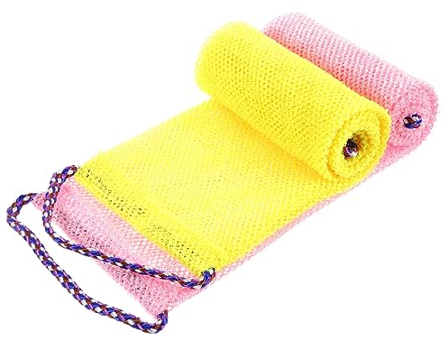 BUGUUYO 2stücke Teiliges Peeling-badetuch Mit Zugband Strapazierfähiges Körper-schrubbdochtuch Zur Rückenhautreinigung Leichtes Hautfreundliches Material Für Dusche Bad Und Körperpflege