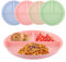 YAYODS 12 Assiettes - assiette compartiment adulte - 22 cm Assiette Plate - Rondes plastique Assiettpour adultes et petits enfants, Passe au Micro-Ondes et au Lave-Vaisselle