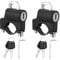 2 Stück Motorrad Helmschloss mit 4 Schlüssel Anti-Diebstahl Helm Sicherheitsschloss mit 2 Inbusschlüsseln Universal Helmschloss für 22-28 mm Lenkerschlauch Bicycle Helmet Lock für Motorräder Roller
