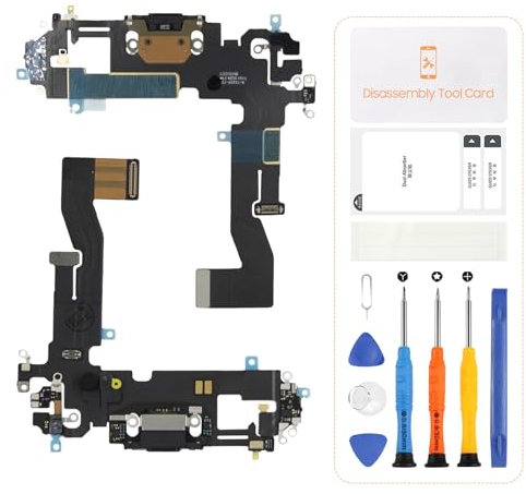 SRJTEK Dock Connector USB Replacement For iPhone 12 Charging Port for iPhone 12 Pro Headphone Port A2403 A2407 Microphone/Audio Jack/Antenna Repair Kits