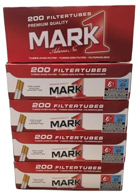 1000 Mark.1 Zigarettenhülsen (5x200)(Filterhülsen, Hülsen) zum Stopfen von Zigaretten