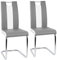 OHMG Lot de 2/4/6 Chaises de Salle à Manger Cantilever Chaises de Cuisine Chaises de Repas Chaises de Bureau Maison Intérieur Cappuccino Similicuir,avec Pieds Luge en Acier et poignée (Gris(2))
