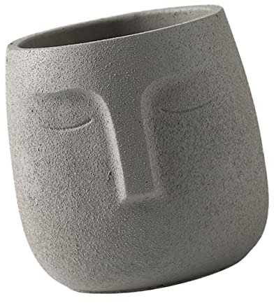 KITANDOVE 1pièce Pot De Fleurs Céramique à Visage Design Et Élégant pour Décoration Intérieure Et Extérieure avec Trou De Drainage Parfait pour Bureau Et Jardinage à