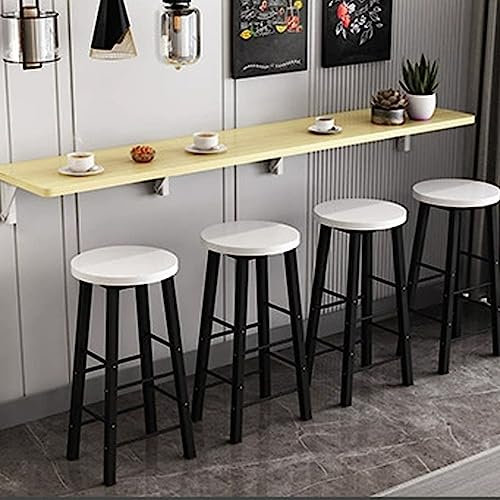 Mesa de comedor plegable de madera para mesa de comedor plegable de madera para cocina, mesa plegable larga y estrecha para montar en la pared