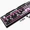 KOVNISE Pudding Keycaps ASA Keycaps Set 125 Tasten Nette Girly Style Keycaps Set für benutzerdefinierte Tastatur für 100% 75% 65% 60% 60% Mechanische Tastatur Schwarz/Pink