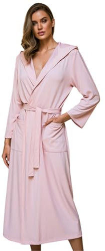 o-day Peignoir pour homme en microfibre de qualité supérieure, pour femme, en microfibre, pour voyage, piscine, salle de sport, doux, peignoir unisexe en microfibre 2.0, rose, M