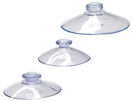 DQZRTUECA Ventosas de plástico con Tuerca moleteada, 10 ventosas Transparentes de 20/30/45 mm for Ventanas, vidrios, mesas, Paredes, Almacenamiento, Llaves, Ganchos.(25mm)