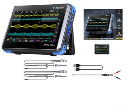 PETSTIBLE Digitales Hand-Oszilloskop, DPOS350P 4-in-1-Tablet-Oszilloskop, 2-K, 350 MHz, Signalgenerator 50 MHz (DPOS350P)