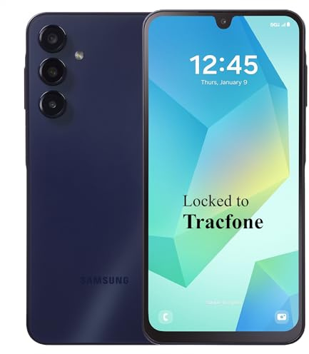 Tracfone Samsung Galaxy A16 5G, 128GB, 50MP Triple Camera, Android Smartphone, 6.5 FHD+ Super AMOLED 90Hz Display, Long-Lasting Battery - Locked to Tracfone - Awesome Black