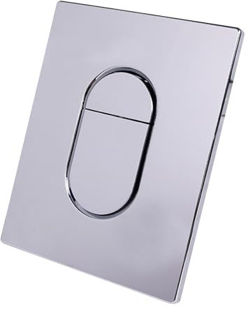 Betätigungsplatte drückerplatte Chrom Kunststoff WC spülkasten ersatzteile modell kompatibel mit GROHE, 2-Mengen- und Start & Stopp-Betätigung (glänzend chromt)
