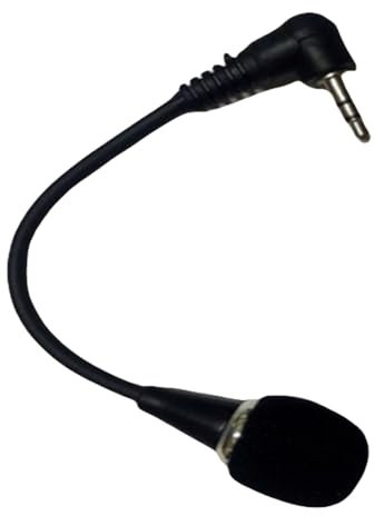 DRHTDXEJ Microfono esterno da 3,5 mm per PC portatile Telefono Doppio canale Stereo Sound Streaming 3.5 Metallo Mic