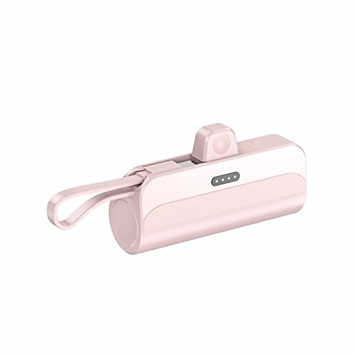 Power Bank, 5000 mAh portatile compatto con connettore integrato, caricabatterie esterno compatibile