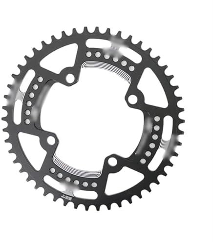 MITINGER Plato de Bicicleta,Corona de Bicicleta Plato de Bicicleta Redondo 104BCD 40 42 44 46 48 50 52 T Plato de Bicicleta de montaña MTB 104 Bcd(52T,Black)