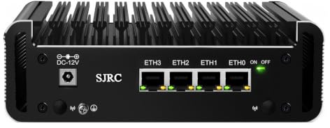 SJRC Firewall Mini PC J6413 4 Core, OPNsense Router 4 x 2.5GbE LAN, lüfterlos Mirco Appliance Hardware, Bareboard ohne RAM/SSD, AES-NI, 2 x M.2, 2 x SATA3.0, 2HD+USB-C 3 Display