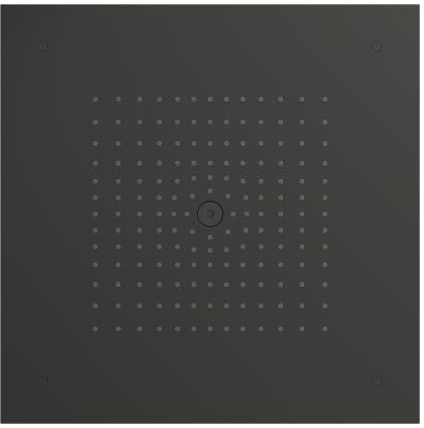 hansgrohe Raindance E - wassersparende Kopfbrause (EcoSmart) Deckenintegriert, eckige Duschbrause, Regendusche für Deckenmontage, Brausekopf mit Antikalk-Funktion, Brushed Black Chrome, 26253340