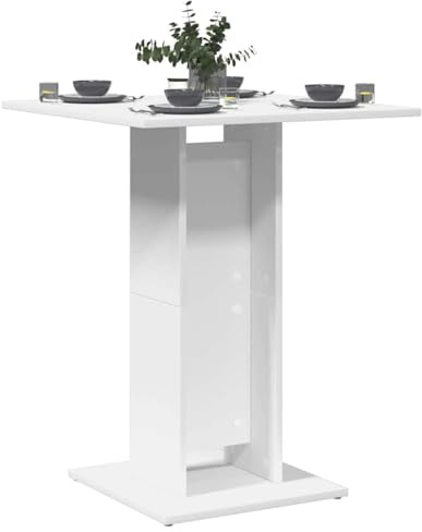 NIVVHOH Bistrotisch Weiß 60x60x75 cm Holzwerkstoff Küchentisch schlicht stilvoll auffällige Ergänzung für Einrichtung