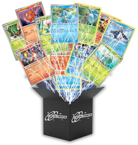 Pokémon Karten Set Deutsch - 20 Karten Starter Pokémon und Entwicklungen - Zufällig zusammengestellt - Ohne Duplikate - Original Pokémon TCG Karten
