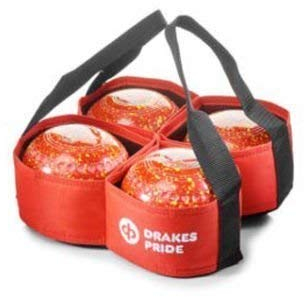 DRAKES PRIDE SGL 4 BOWL CARRIER FOR CROWN GREEN/FLAT GREEN BOWLS** (RED)