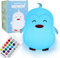 BONNYCO Nachtlicht Kinder Fernbedienung und Berührungssensor 16 Farben Pinguin Nachtlicht Baby mit Timer | Nachttischlampe Kinder Silikon 100% BPA-Frei | Nachtlampe Kinderzimmer Geschenke Baby
