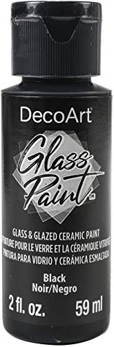 Decoart Black Glass Paint - 2Oz.