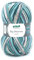 Gründl Wolle zum Stricken Big Mamma print, Strickgarn 400 g / 1040 m aus 100% Polyacryl, Eismint-azurit-petrol-weiß-flieder-natur